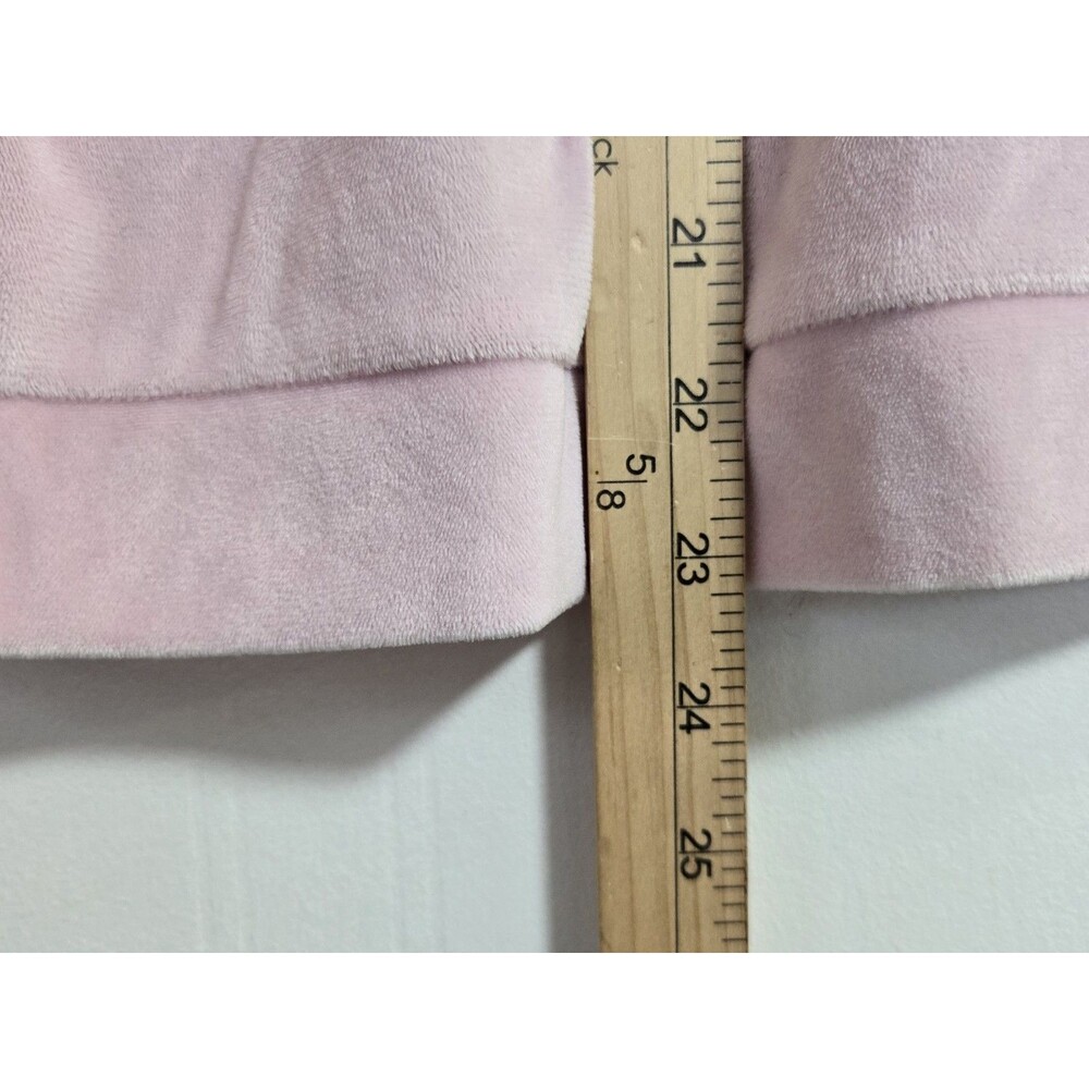Juicy Couture Shirt Womens L Embellished Velour Sleep Wear Crew Neck Long Sleeve - Picture 8 of 9